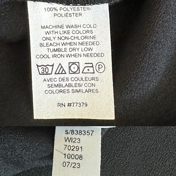 NWT Ann Taylor Black Satin Chain Neck Detail Top Size M - Picture 6 of 9